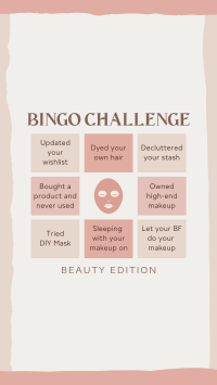 Beauty Bingo Challenge Instagram story Image Preview