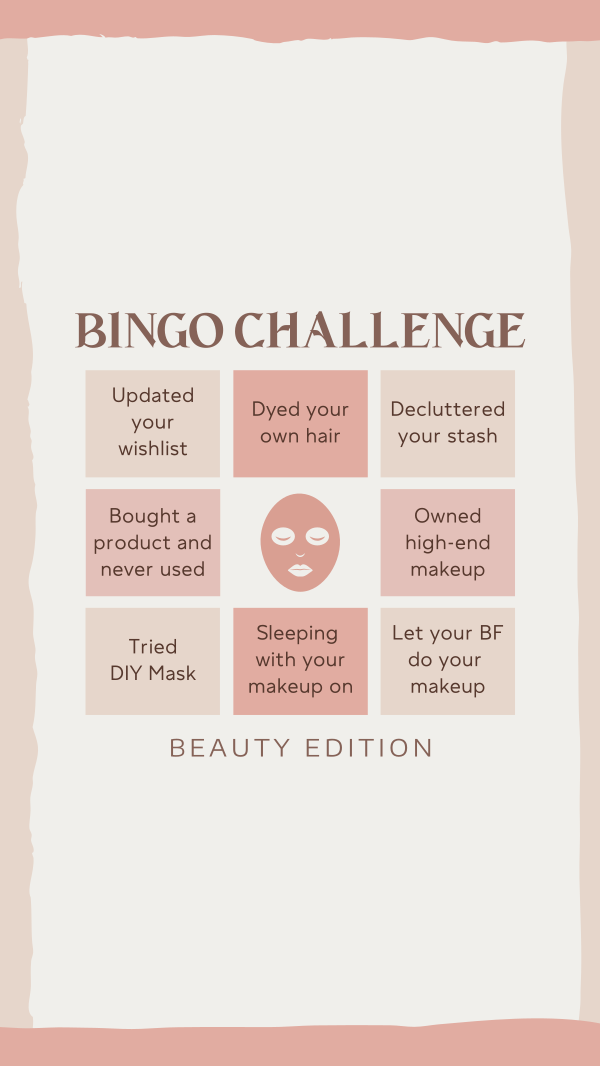 Beauty Bingo Challenge Instagram Story Design Image Preview