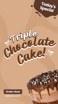 Triple Chocolate Cake Instagram reel Image Preview