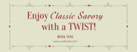 Simple Art Deco Dining Facebook Cover Preview