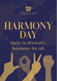 LOVE Sign Harmony Day Poster Design