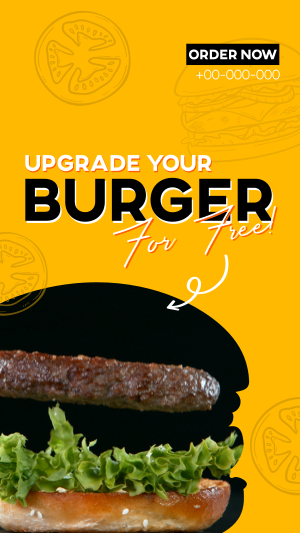Free Burger Upgrade Instagram story Image Preview