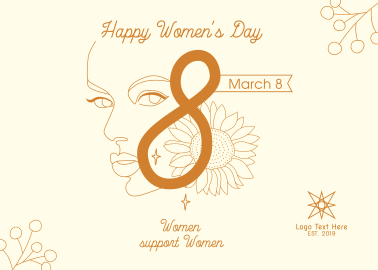 Women's Day Support Postcard