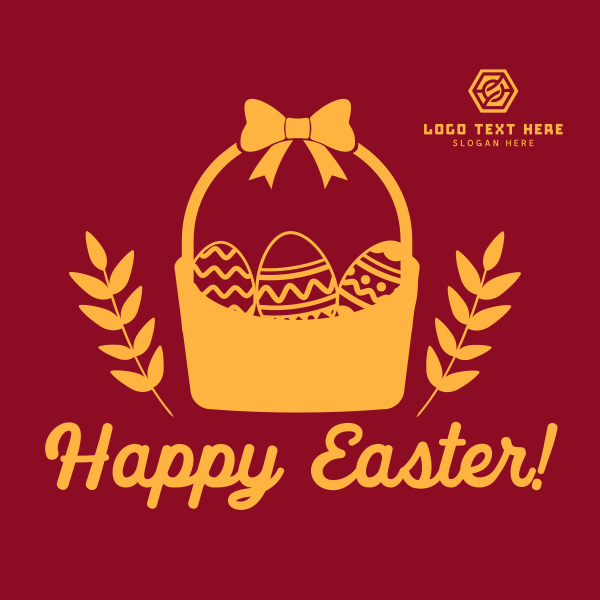 Easter Eggs Basket Instagram Post Design