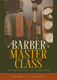 Retro Barber Masterclass Flyer Design