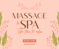 Floral Massage Facebook Post Design