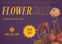 Flower Boutique  Sale Postcard Design