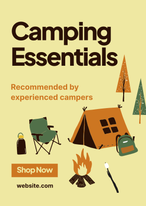 Quirky Outdoor Camp Poster Image Preview