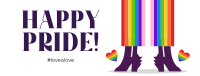 Rainbow in Heels Facebook cover Image Preview