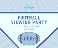 Football Viewing Party Facebook Post Design