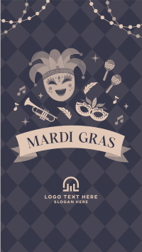Mardi Gras Celebration YouTube Short Design