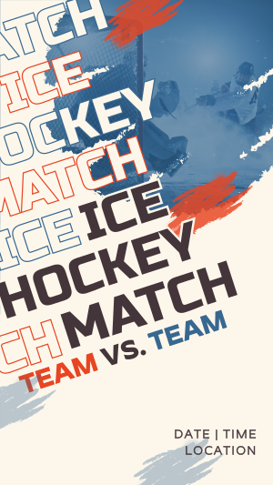 Ice Hockey Versus Match Facebook story Image Preview