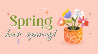Spring Flower Pot Facebook Event Cover Design