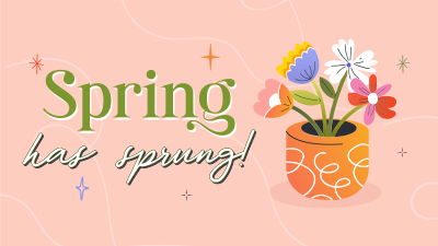 Spring Flower Pot Facebook event cover Image Preview