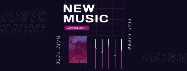 Upcoming Music Tracks Facebook Cover Design Image Preview