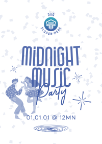 Midnight Music Party Flyer Design