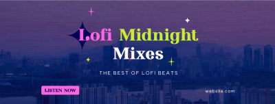Lofi Midnight Music Facebook cover Image Preview