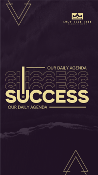 Success as Daily Agenda Facebook Story Preview