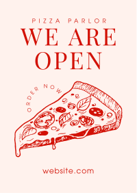 Pizza Parlor Open Flyer Image Preview