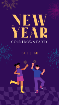 Dance Party Countdown Facebook Story Design