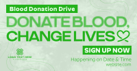 Minimalist Blood Donation Facebook Ad Preview