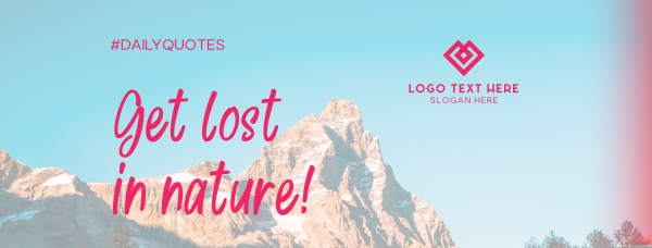 Get Lost In Nature Facebook Cover Design Image Preview