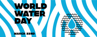 World Water Day Waves Facebook Cover Design
