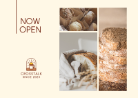 Now Open Bakery Postcard Design