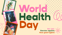 Retro World Health Day Facebook event cover Image Preview