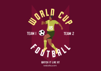 World Cup Football Player Postcard Image Preview