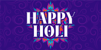 Holi Greeting Flourishes Twitter post Image Preview