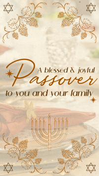 Rustic Passover Greeting YouTube Short Design