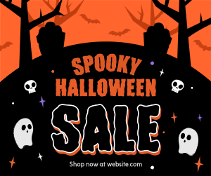 Spooky Ghost Sale Facebook post Image Preview