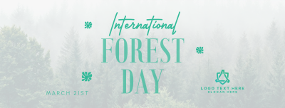 Minimalist Forest Day Facebook cover Image Preview
