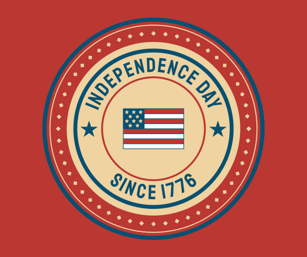 4th of July Badge Facebook Post Design Image Preview