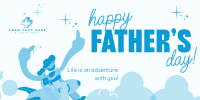 Playful Father's Day Greeting Twitter post Image Preview