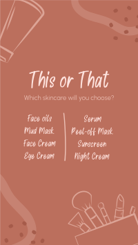This or That Skincare Facebook Story Design