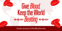 Blood Donation Twitter Post Design