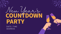 Cheers To New Year Countdown Facebook Event Cover Design