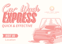 Vintage Auto Car Wash Postcard Image Preview