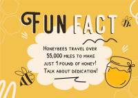 Honey Bees Fact Postcard Image Preview