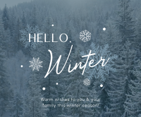Minimalist Winter Greeting Facebook post Image Preview