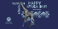 Giraffe Ethnic Pattern Twitter post Image Preview