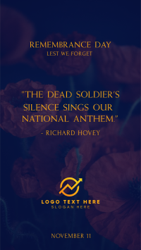 Remembrance Day Quote Instagram Story Design