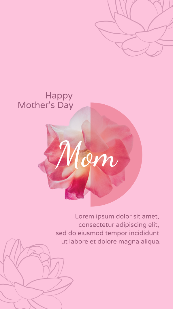 Mothers Day Flower Instagram Story Design Image Preview