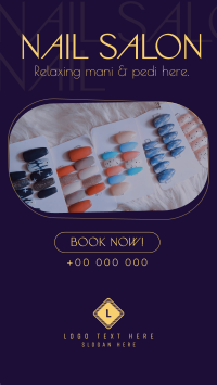 Simple Nail Salon Facebook Story Design