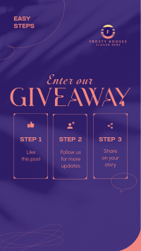 Elegant Giveaway Steps TikTok Video Image Preview