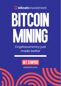 Start Bitcoin Mining Poster Design