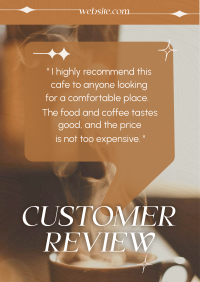 Shiny Coffee Testimonial Poster Design