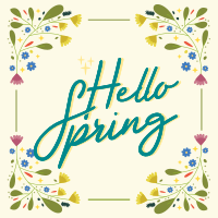 Floral Hello Spring Instagram post Image Preview